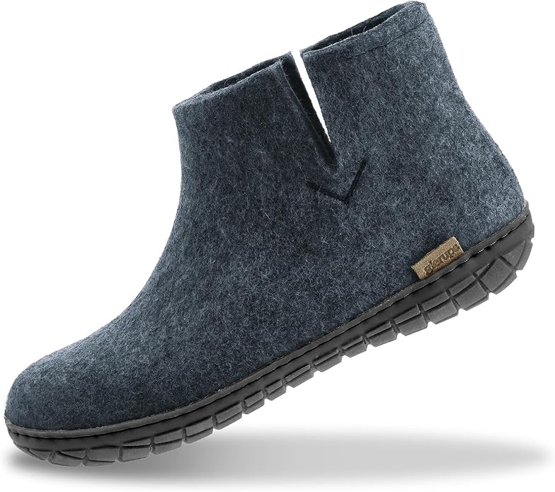 Glerups 100% quality wool mix Boot Slipper with rubber sole - Unisex