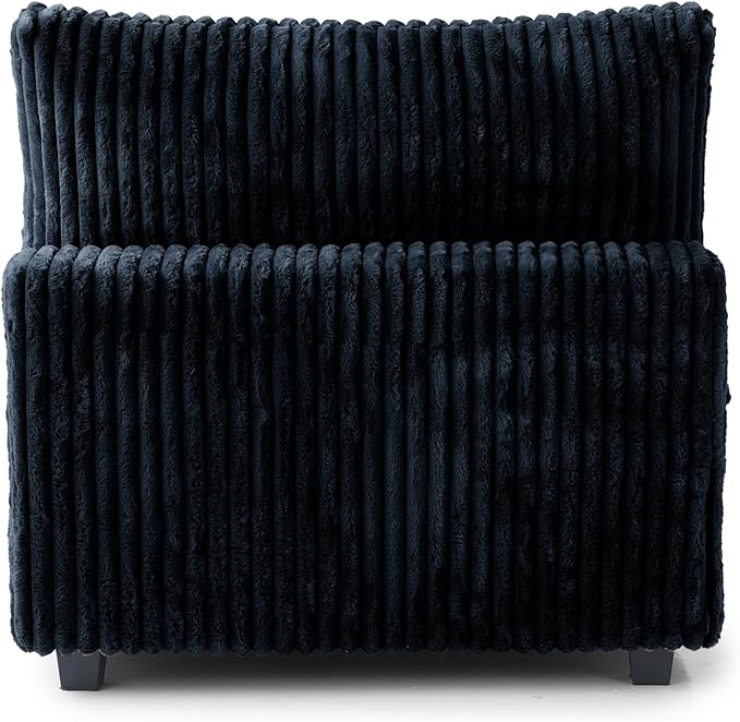 WJShome Cloud Modular Sectional Sofa, Plush Sofas for Living Room,39.37inch Middle Seater,Black