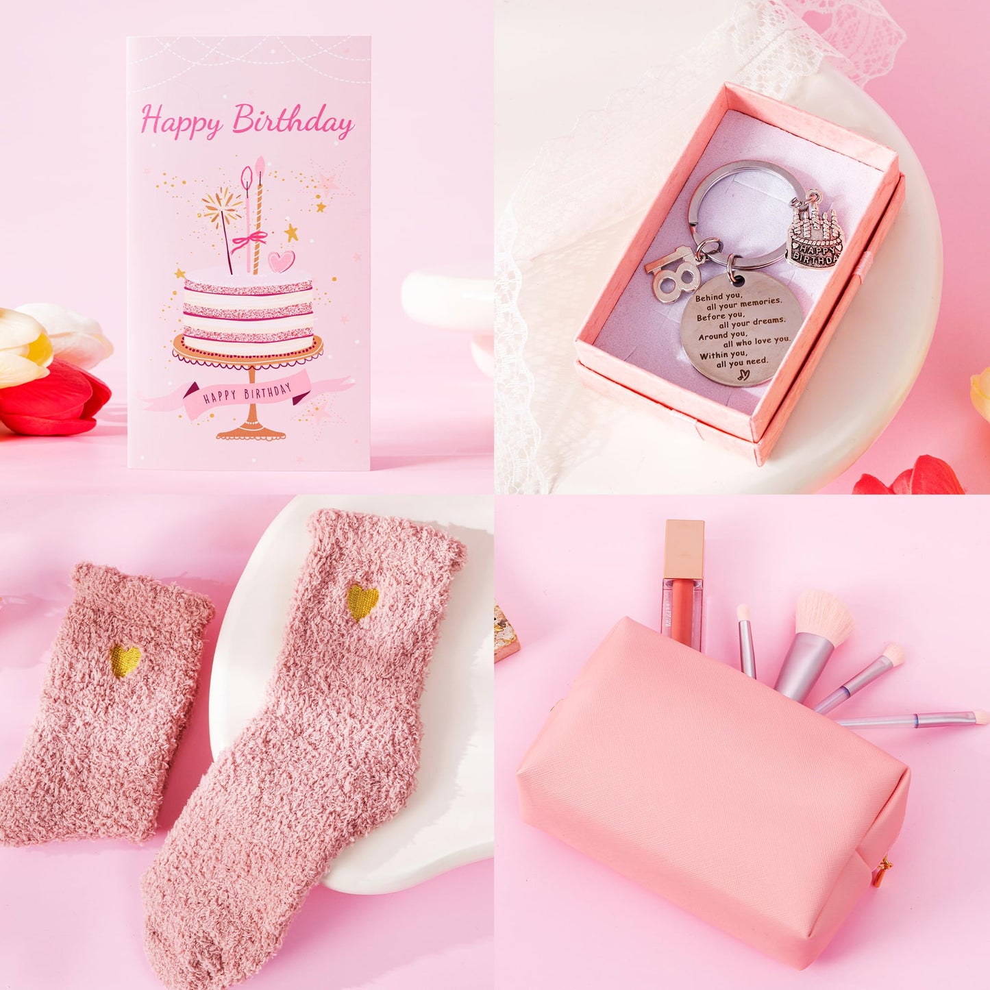 Birthday Gifts for Women,Unique Happy Birthday Gift for Her, Relaxation Spa Bath Birthday Gift Baskets for Female,Gifts Ideas Box Set for Mom Sister Friends Wife Aunt