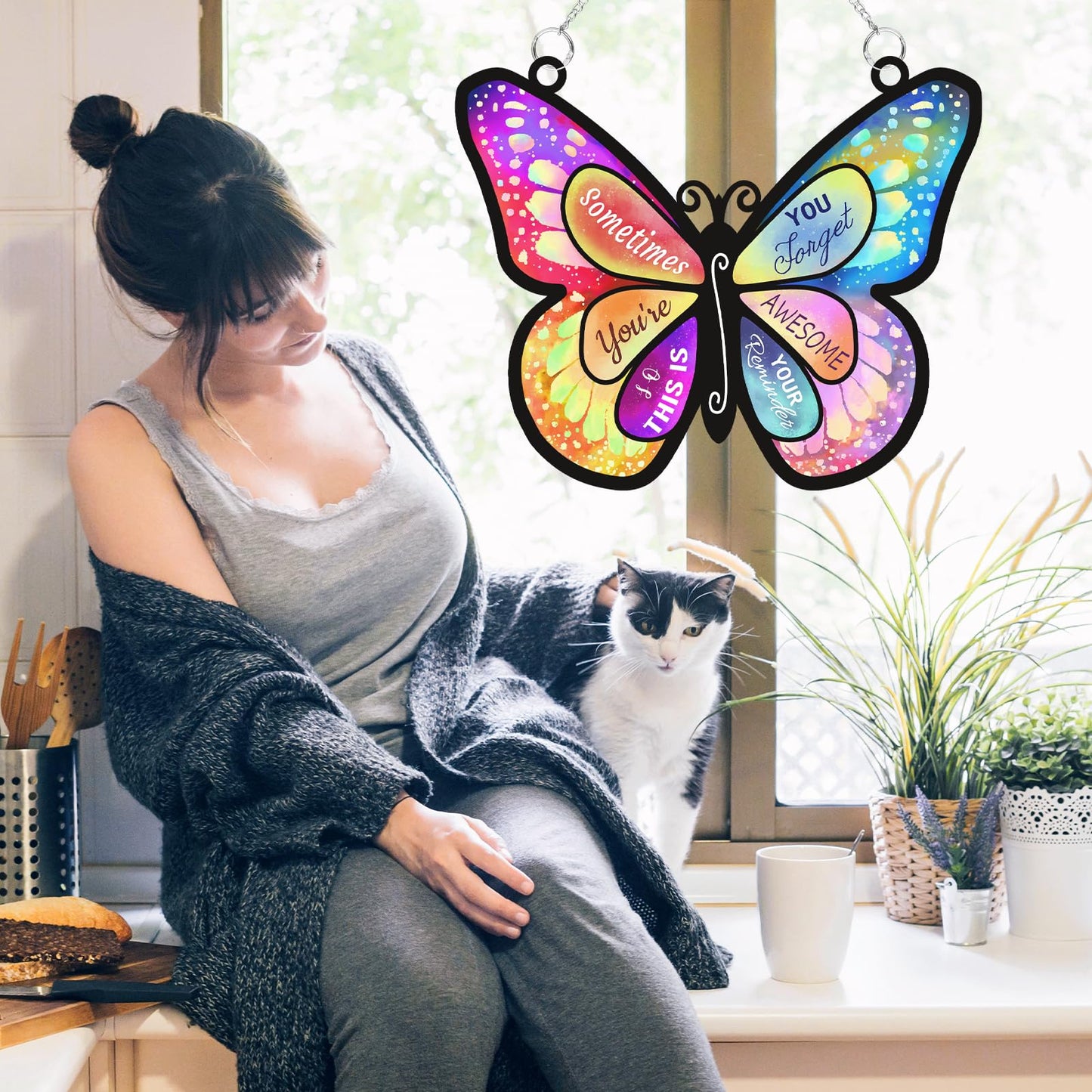 AurLova Best Friend Butterfly Gifts for Women Birthday, Inspirational Gifts for Friends Mom Sister Bestie Girl Female Coworker, Butterfly Home Decorative