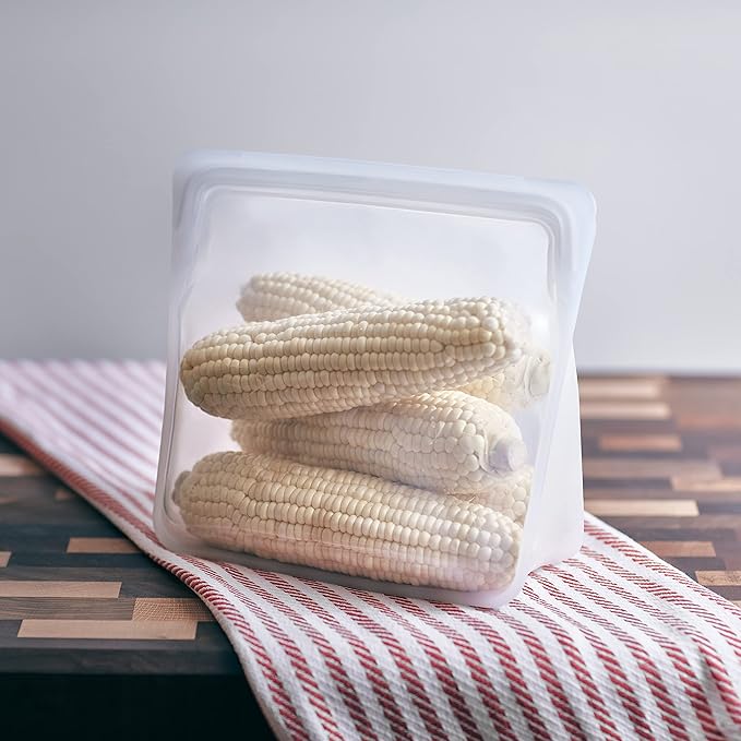 Stasher Platinum Silicone Food Grade Reusable Storage Bag, Clear (Stand-Up Mega) | Reduce Single-Use Plastic | Cook, Store, Sous Vide, or Freeze | Leakproof, Dishwasher-Safe, Eco-friendly | 104 Oz