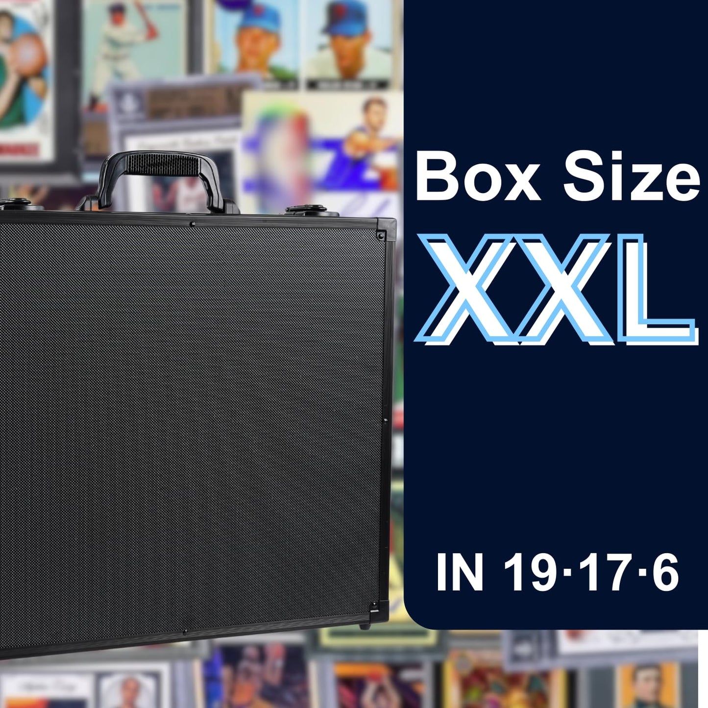 KUOOKING Premium Card Storage Box With Card Dividers For Trading Cards Holds 6000+ Trading Card Storage Box Suitable For Card with Sleeves (XXXXL)
