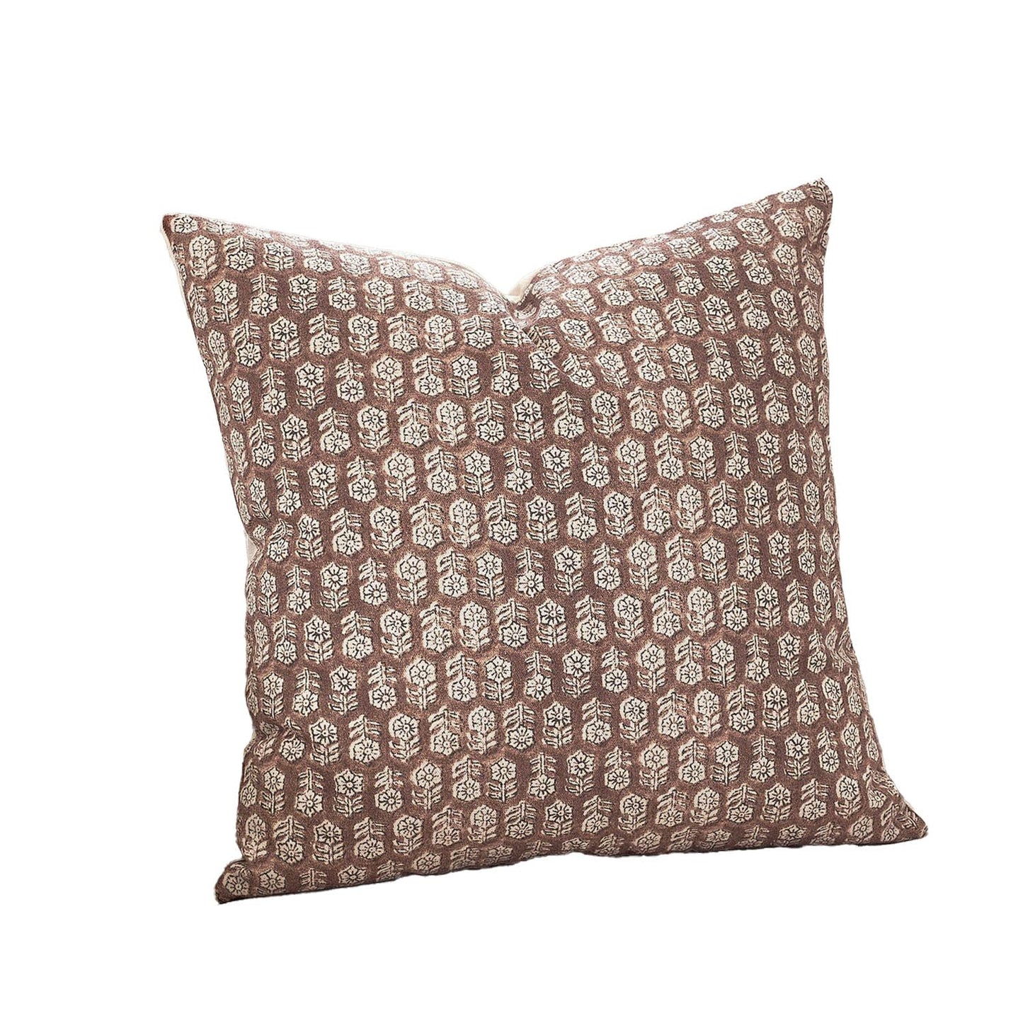 DOMVITUS Pillow Covers 20x20, Floral Pillow Covers, Couch Pillows for Living Room, Decorative Farmhouse Accent Print Throw Pillow Covers, 1PC, Cognac Brown