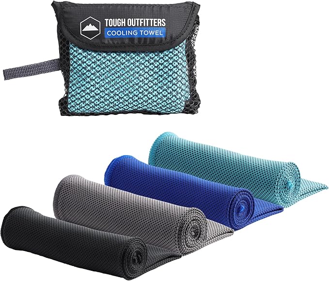 Tough Outdoors Cooling Towel - Cooling Towels for Neck & Face - Ice Wrap & Sweat Rag for Camping Gym Yoga & Sports - Worko...
