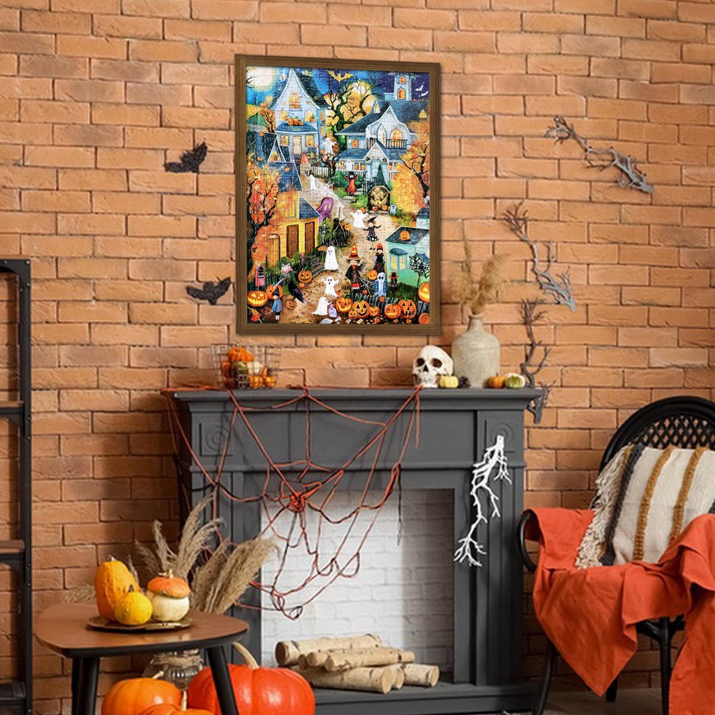 Halloween Puzzles 500 Pieces for Adults,Halloween Pumpkin, Ghost Theme Jigsaw Puzzles Decoration,Creative Play & Holiday Party Gifts Artwork Wall Home Decor