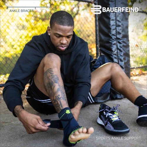 Bauerfeind Sports Ankle Support - Ankle Brace for Stabilization & Protection - Figure-8 Taping Strap - Targeted Compression - Lightweight & Durable