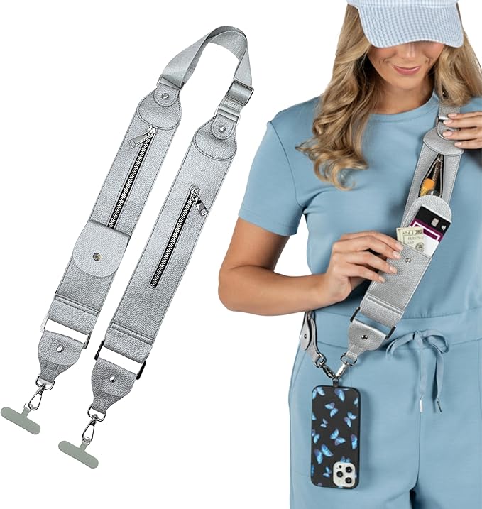 Caitie G Crossbody Phone Purse, Stashie Clip and Go Strap with 3 Pockets for Cards and Cash, for Travel, Concerts, Sports
