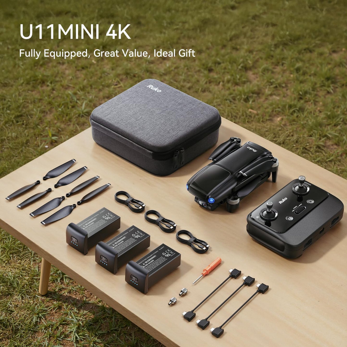 Ruko U11MINI 4K, Drones with Camera for Adults and Ruko Original Replacement Propellers