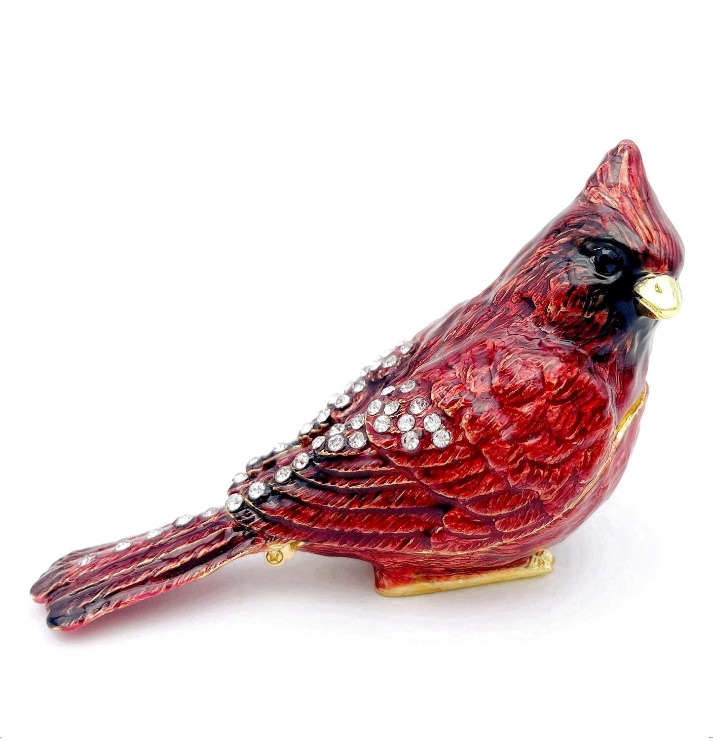 JWT Astyle Luxury Red Cardinal Bird Gifts Jewelry Trinket Boxes Hinged.Decorative Keepsake Ring Box.Necklace Rings Earrings Organizer.Bird Figurines Accents Home Decor Gifts for Women.