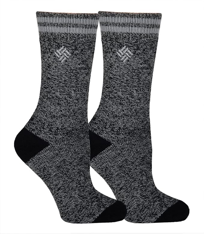 Columbia womens 2 Pack Fleece Lined Thermal Crew Socks