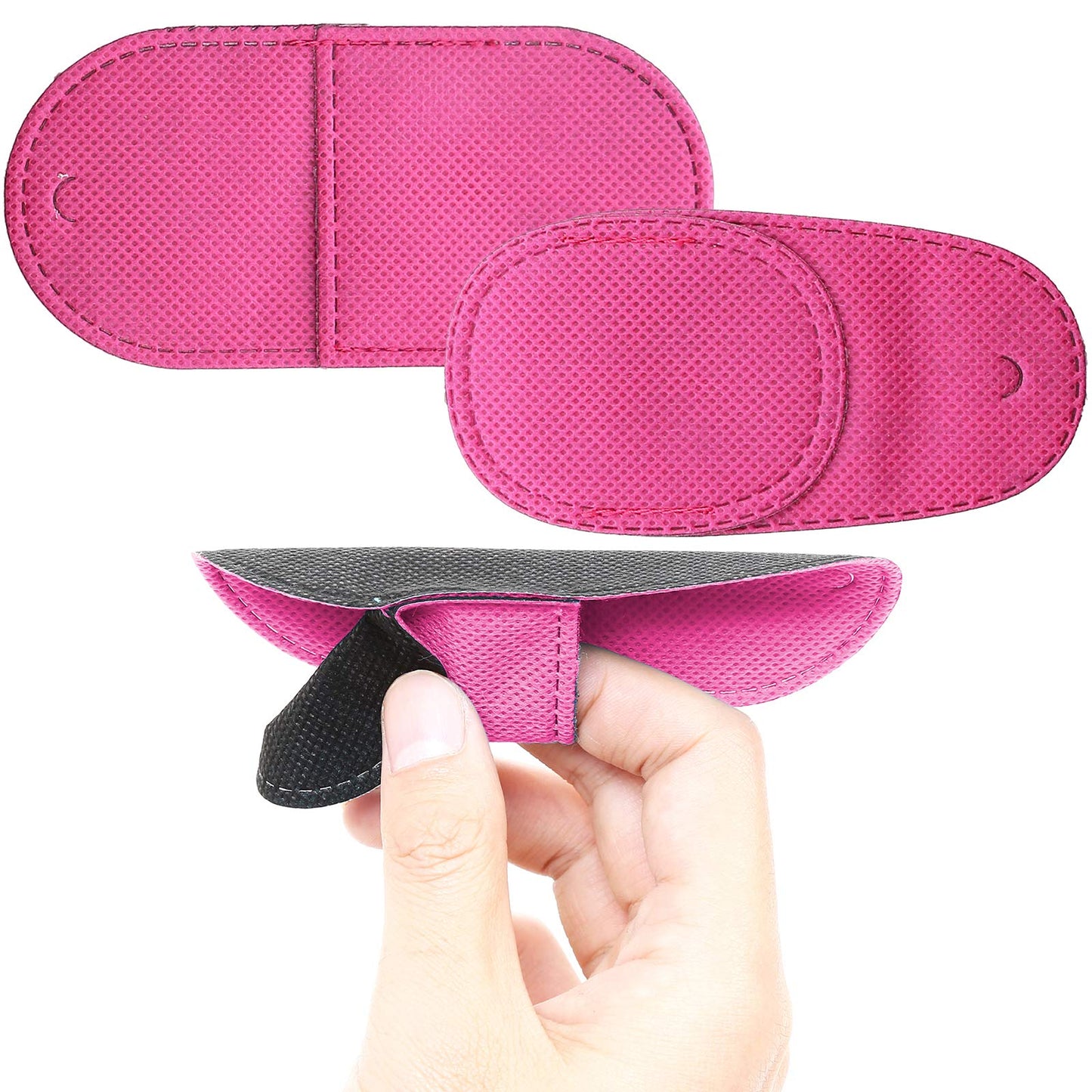 VEEJION 12PCS Eye Patches for Adults Kids Eye Patch for Glasses Treat Lazy Eye Amblyopia for Left or Right Eyes (Pink)