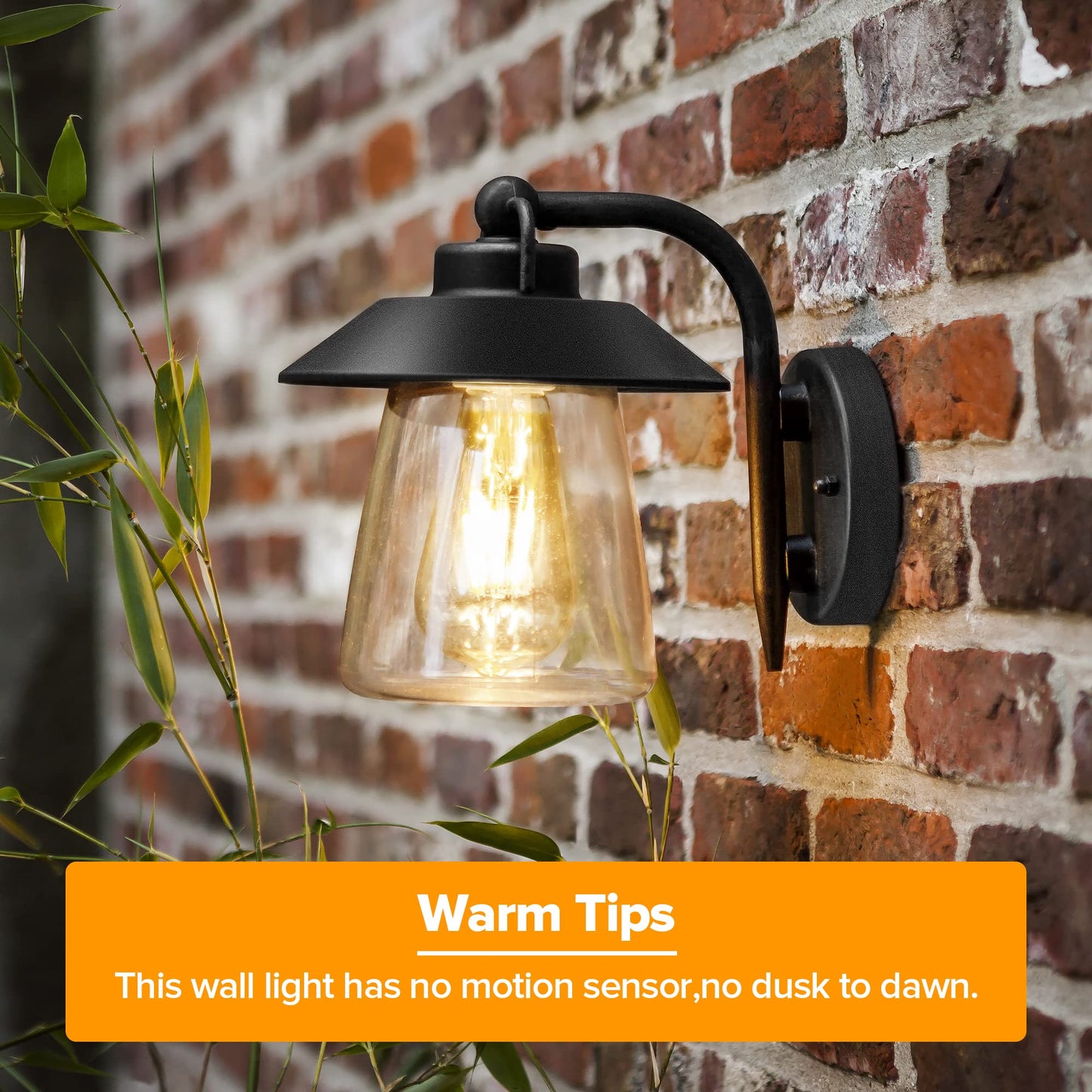 LUTEC Outdoor Indoor Wall Lantern, Farmhouse Barn Wall Sconce Lighting Fixture,Matte Black Finish Anti-Rust Wall Mount Light, Waterproof Wall lamp with Clear Glass for Porch, Exterior, Patio