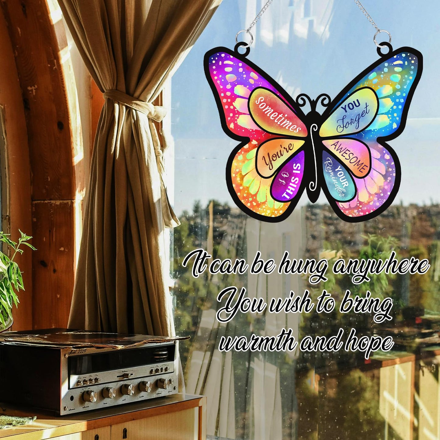 AurLova Best Friend Butterfly Gifts for Women Birthday, Inspirational Gifts for Friends Mom Sister Bestie Girl Female Coworker, Butterfly Home Decorative