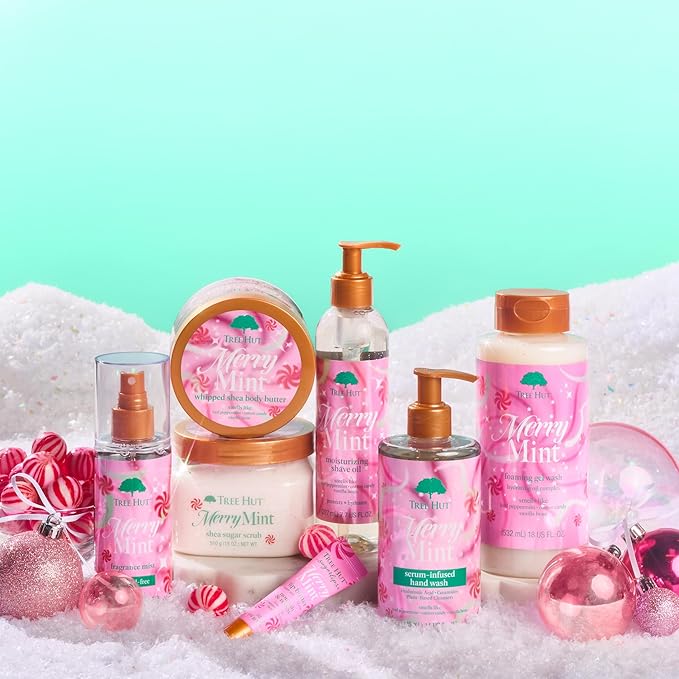 Tree Hut Sugarlips Merry Mint Lip Butter, Moisturizing Lip Care for Full, Soft Lips, Essential Hydration, Holiday Gift & Stocking Stuffer, 0.52 fl oz (Pack of 2)