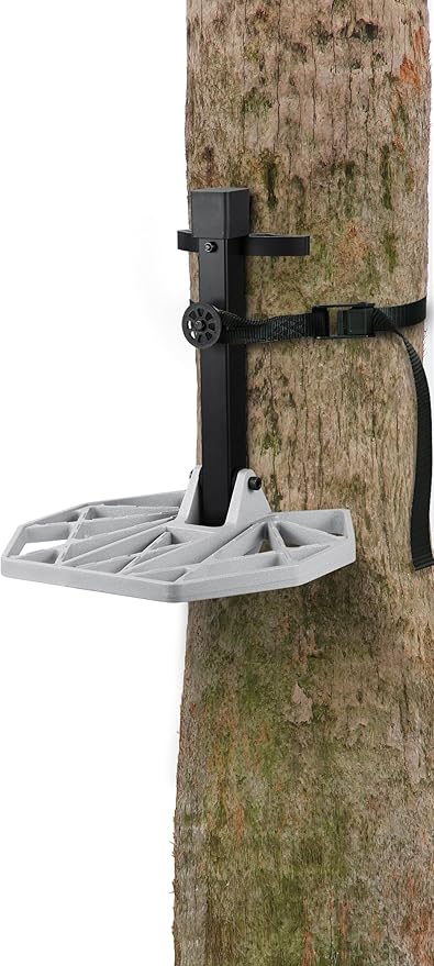 LUCKY CLOVER Saddle Hunting Platform: Cast Aluminum Tree Saddle Platform, Lightweight Hunting Saddle Platform, Fully Adjustable Reliable Silent 12''X12'' Hunting Platform, Saddle Hunting Accessories