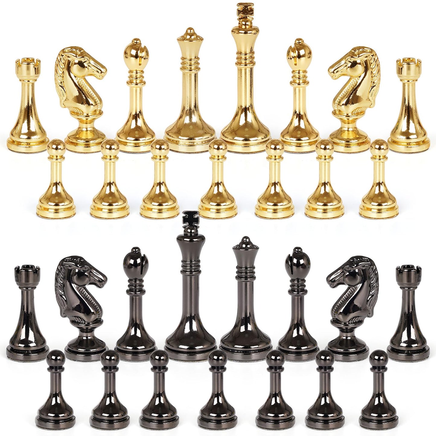 Metal Chess Set – Wooden Chess Board Set Travel Chess Sets,Metal Handcrafted Chessmen, Bonus 2 Extra Queens, Portable Classic Chess Game for Adults Family Board Game