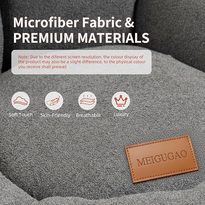 Bean Bag Chairs, Gaint Bean Bag Couch with Memory Foam for Adults and Kids, Microfiber Upholstered Sofa with Ottoman, Comfy Lazy Bean Bag Reading Chair for Living Room