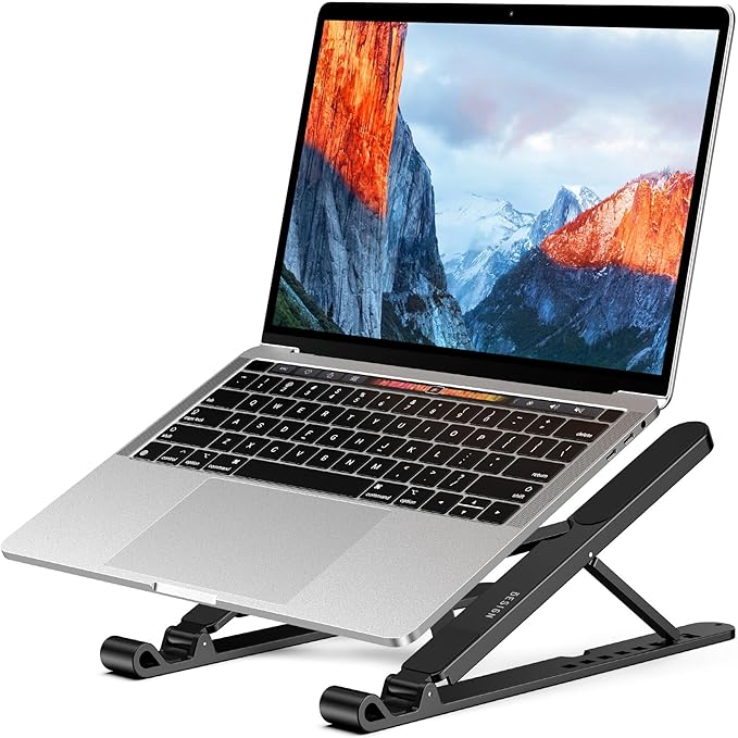 BESIGN LS01 Pro Ergonomic Laptop Stand, Plastic Laptop Riser, Portable and Adjustable Notebook Computer Holder Compatible ...