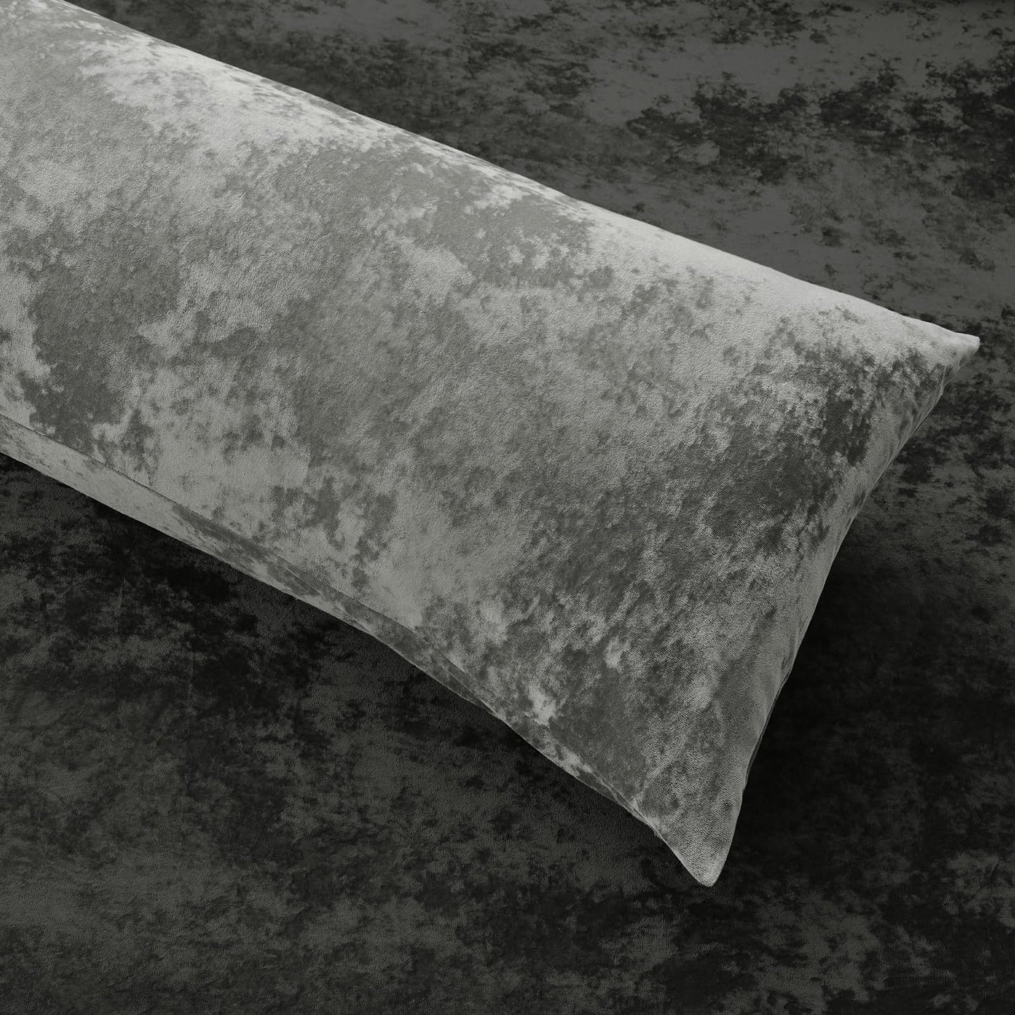 BEDELITE Velvet Body Pillow Cover with Zipper, Soft and Plush 20x54 Long Pillow Case, Velvety Smooth and Cozy Body Pillow Pillowcase for Bedroom and Couch, for All Seasons(Gray)