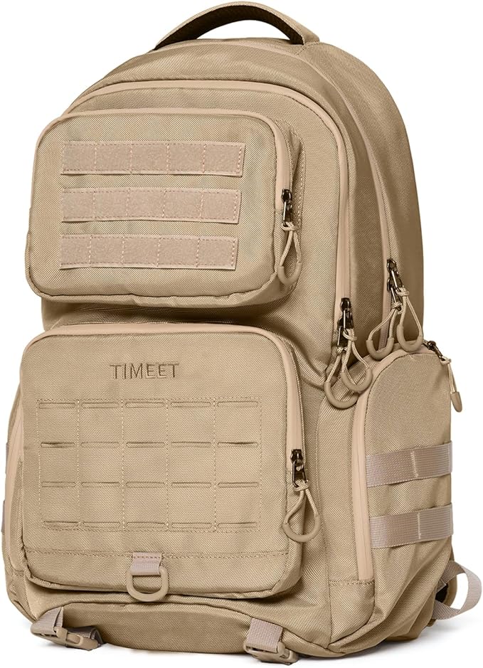 Timeet Tactical Backpack Hiking Backpack: Laser-Cut Molle System Military Backpack - Large Capacity Survival Tactical Gear...