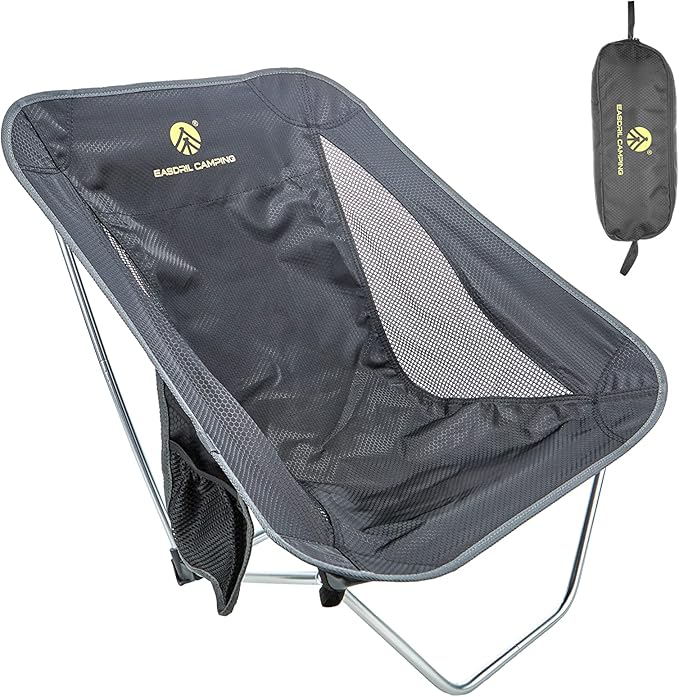 EASDRIL Ultralight Folding Camping Chair Low Lightweight Foldable Camp Chairs with Carry Bag for Hiking, Backpacking, Picn...
