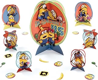 Multicolor Despicable Me Table Centerpiece Kit - 1 Set (4.3" - 12.5") - Ideal for Kids' Birthday Parties & Events