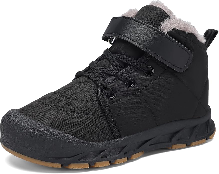 FANSITE Boys Snow Boots Winter Waterproof Slip Resistant Cold Weather Shoes（Little Kid/Big Kid