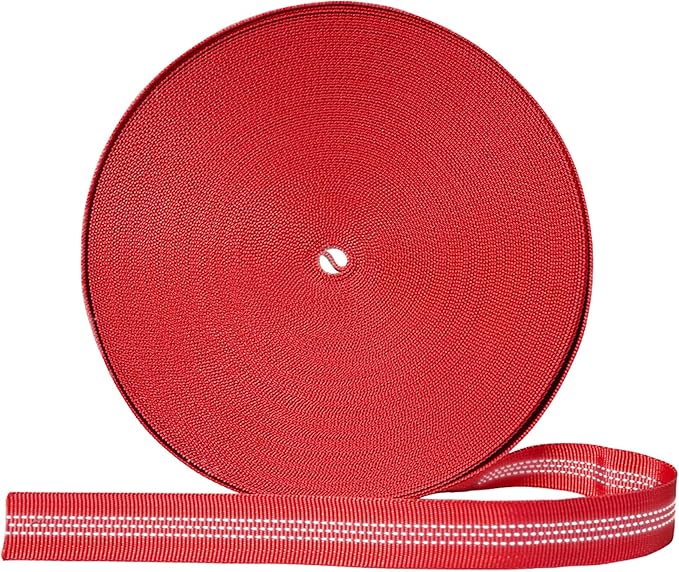 WEBSUKA Double-Sided Reflection Polyester Webbing Strap 5+Colors 1"– 25Yards Heavy Duty Webbing Roll, Flat Webbing for Nig...
