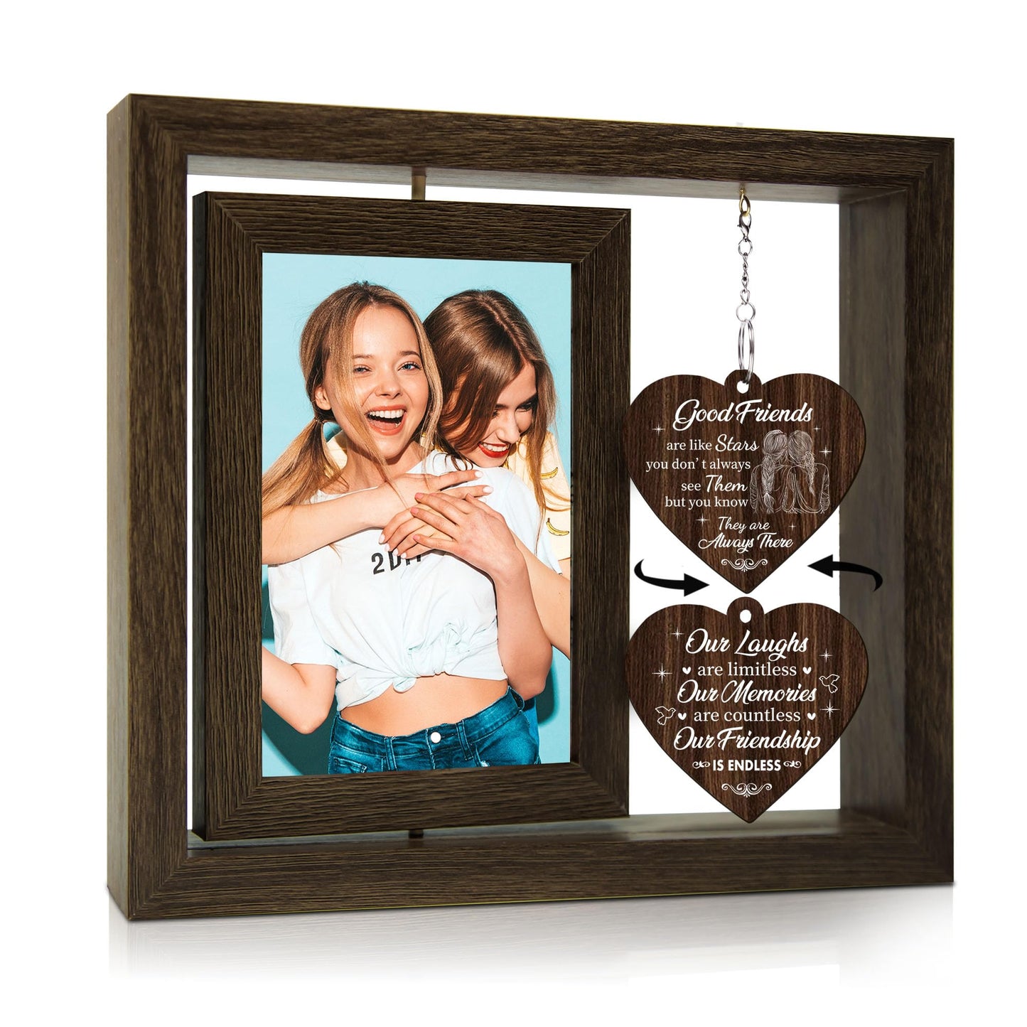 DONBEIDIU Best Friends Picture Frame, Friendship Gifts for Women Christmas, Best Friend Birthday Gift, Friendship Photo Frame 4x6, Graduation Long Distance Gifts for Best Friend Bestie BFF Soul Sister