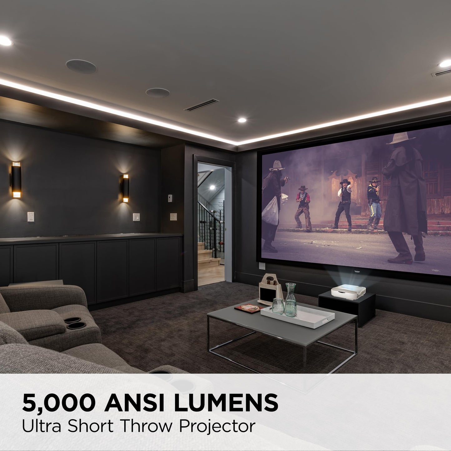ViewSonic LS832WU 5000 Lumens WUXGA Ultra Short Throw Projector, 1.3 Optical Zoom, H/V Keystone, 4 Corner Adjustment, 360° Projection, HDMI/USB/3.5mm for Auditorium, Conference Room, Education