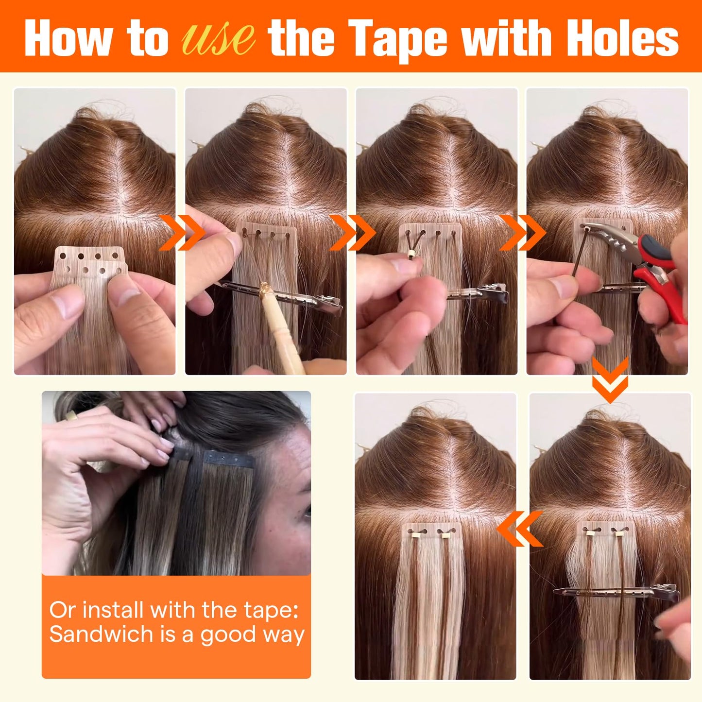 Full Shine Invisible Tape in Hair Extensions Human Hair Ash Blonde Highlight Blonde 18P613 Tape in Extensions Versatile As Tape