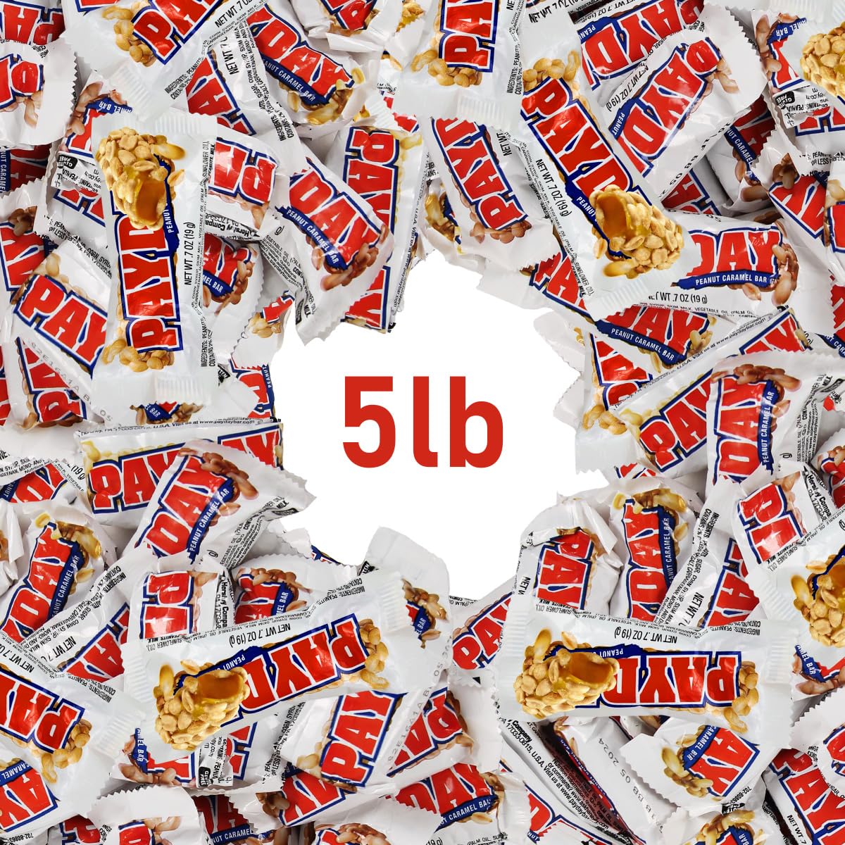 Peanut Caramel Candy Bars Snack Size 5Lb Bulk for Home Snacking, Movie, or Office Break Hours - Delicious Individually Wrapped Peanut Caramel Candy Bars - Fun Size for Kids and Adults