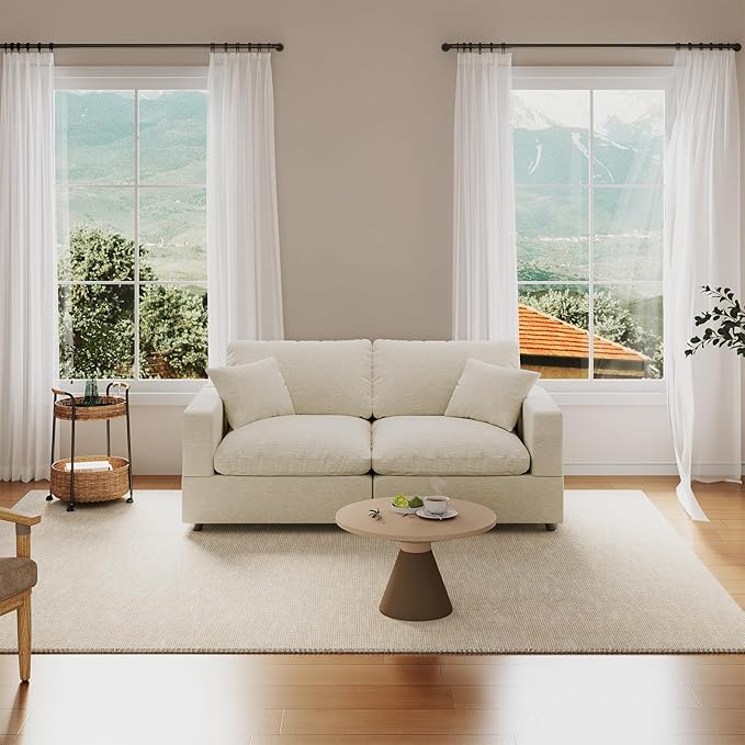 Modular Sectional Sofa Couch for Living Room, Convertible Upholstered Comfy Couches Deep Seat Sofa | Removable & Washable Cushion Covers, Filled with Down Cotton | Free Combination Sleeper Sofa Bed