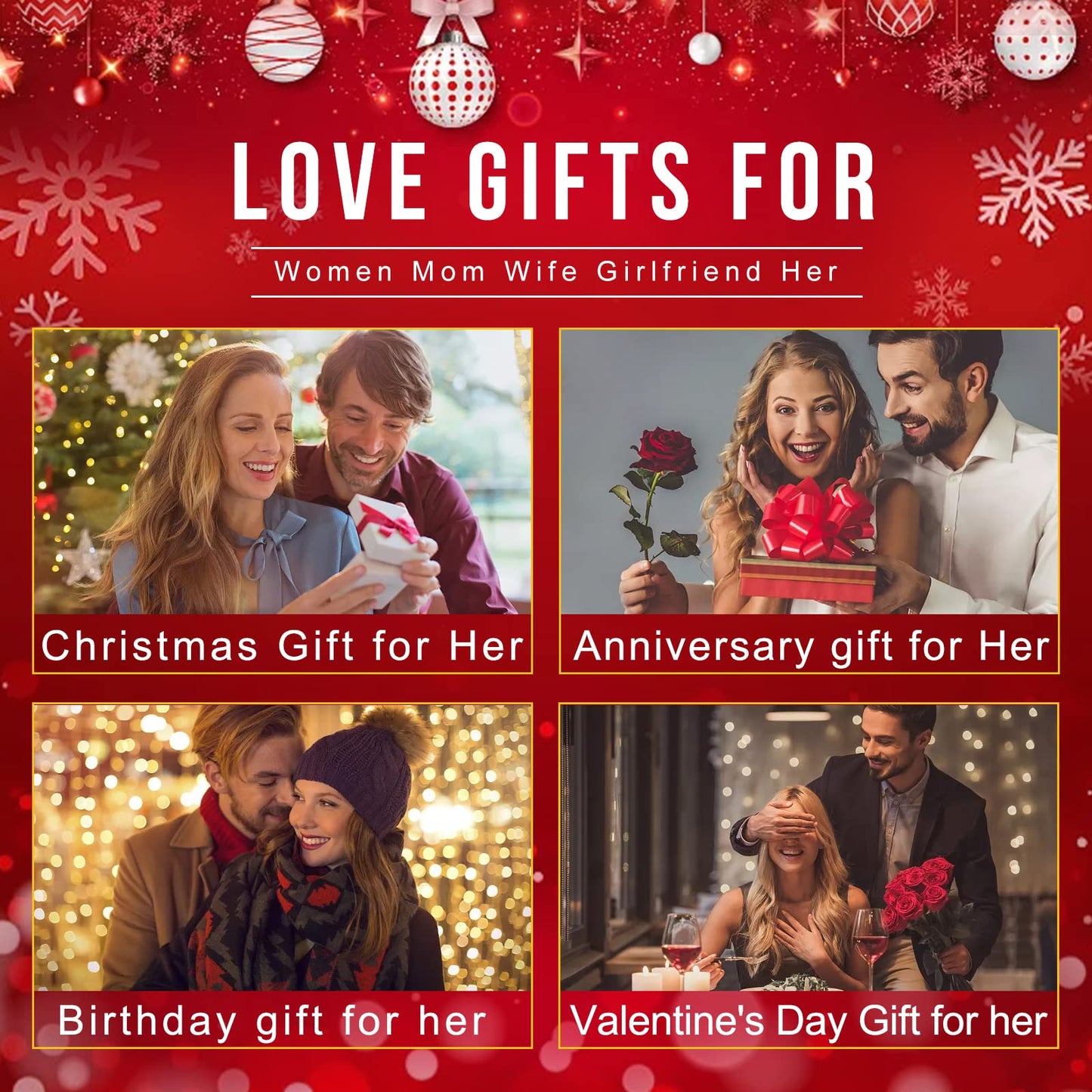 ZHSHWATGifts for Wife, I Love You for Her Crystal Keepsake Wife Gifts from Husband Anniversary Birthday Presents for Her Women