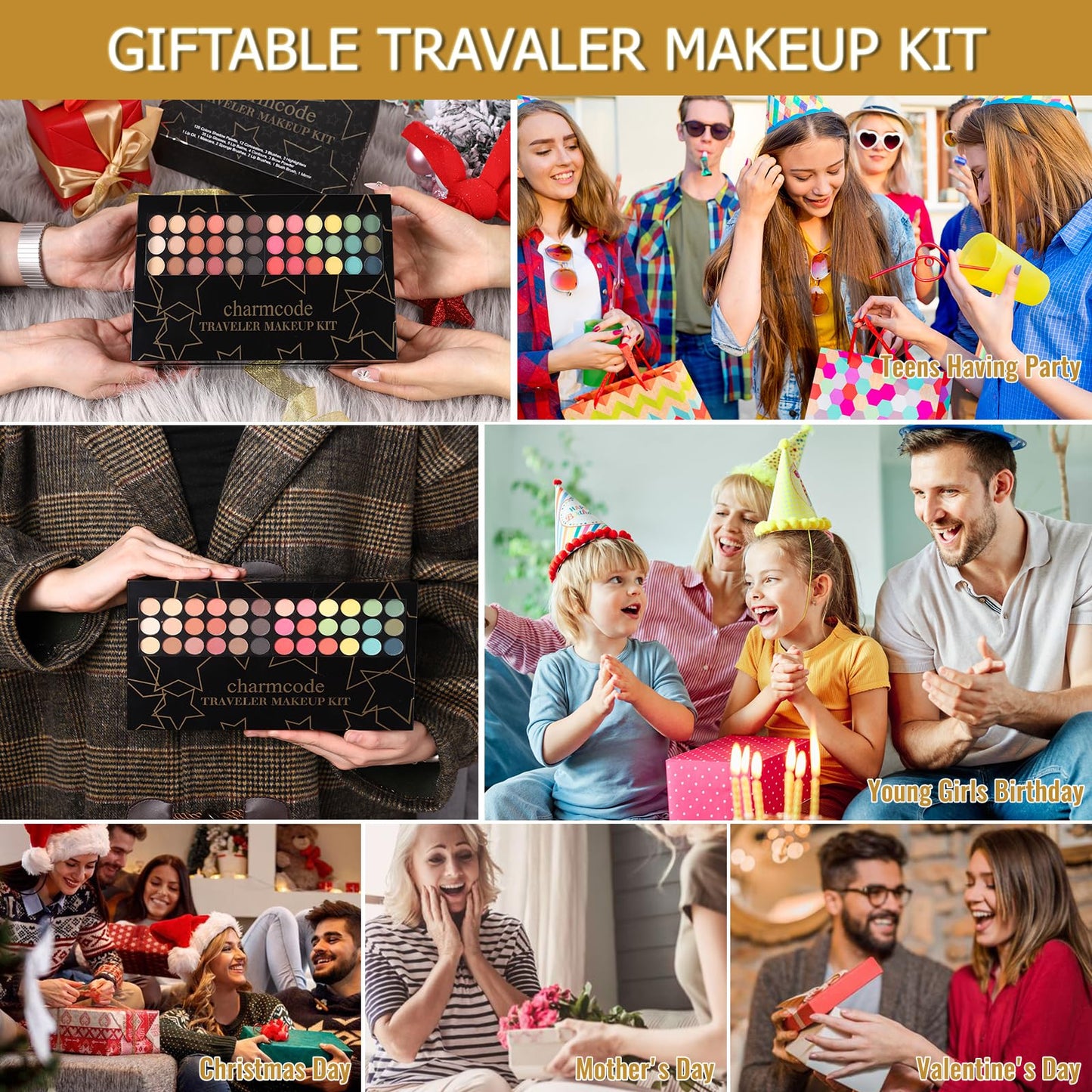 Professional All in One Makeup Kit for Women Full Kit,186 Colors Make Up Palette Valentine Gift Set, Including Eyeshadow,Lip Gloss,Concealer,Highlighter,Contour,Brow Powder,Mascara,Blush & Brush