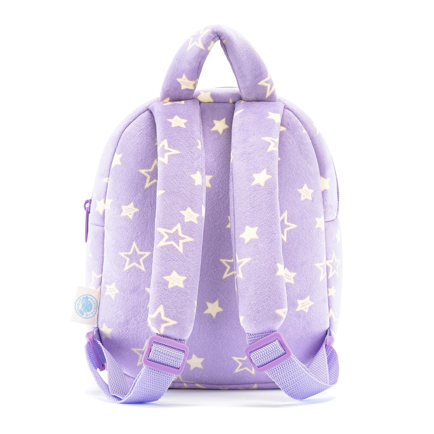 Gloveleya Toddler Backpacks Baby Girl Gifts Curly Hair Plush Figures Dress Backpack Kids Backpack Curly Hair Spring Girl - Black Head Purple Star 9inches