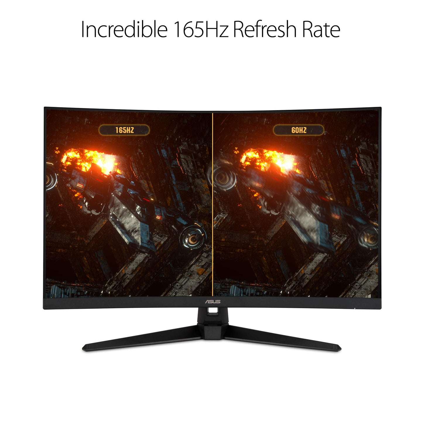 ASUS TUF 32 Inch Curved Gaming Monitor - QHD (2560 x 1440), 165Hz (Supports 144Hz), 1ms, Extreme Low Motion Blur, Speaker, FreeSync Premium, VESA Mountable, DisplayPort, HDMI - VG32VQ1B