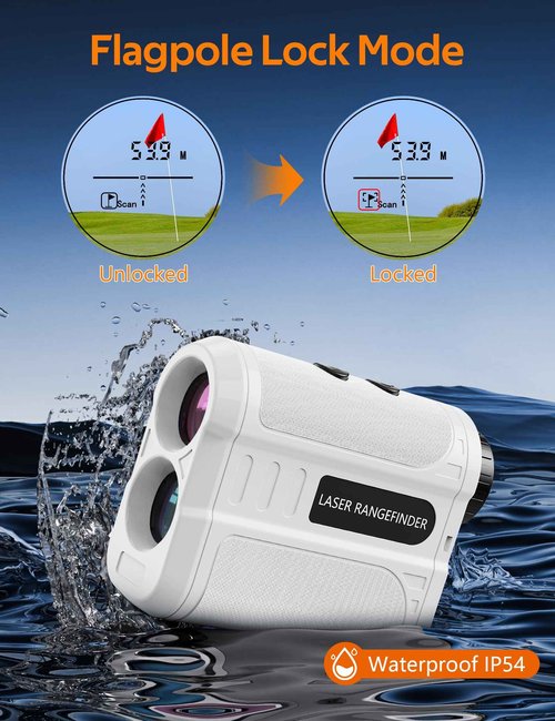 Olook Golf Rangefinder, 546/1100 Yards Laser Range Finder, 6X Magnification, Flag Pole Locking Function, High-Precision Rangefinders for Golfing Hunting, Battery Included