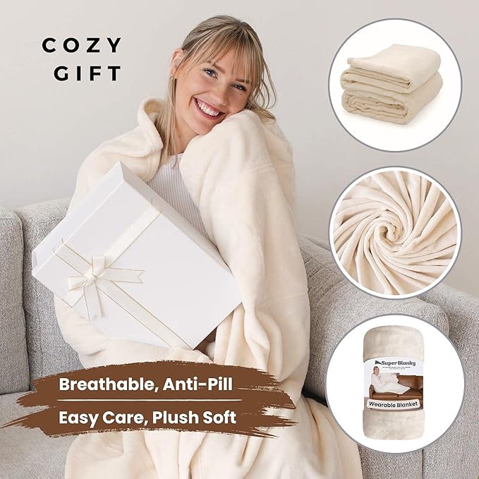 Wearable Blankets for Women, Adult Wearable Blanket Men, Valentine's Day Gifts for Her, Wife Birthday Gift Ideas
