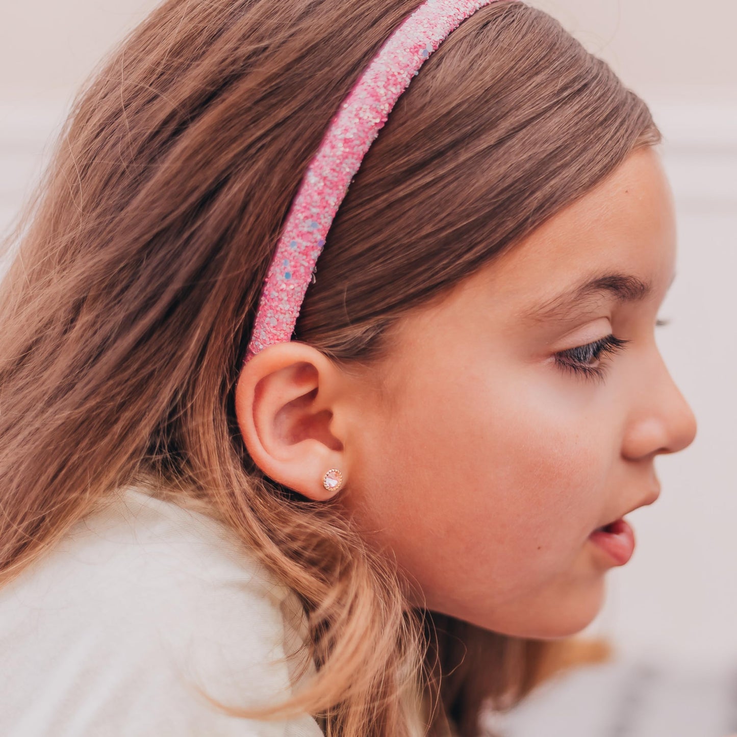 FROG SAC 6 Headbands for Girls - Thin Glitter Head Bands for Kids, Sparkle Hair Band Accessories for Toddlers, Cute Little Girl Headband Set, Sparkly Tween Easter Basket Fillers Stocking Stuffers