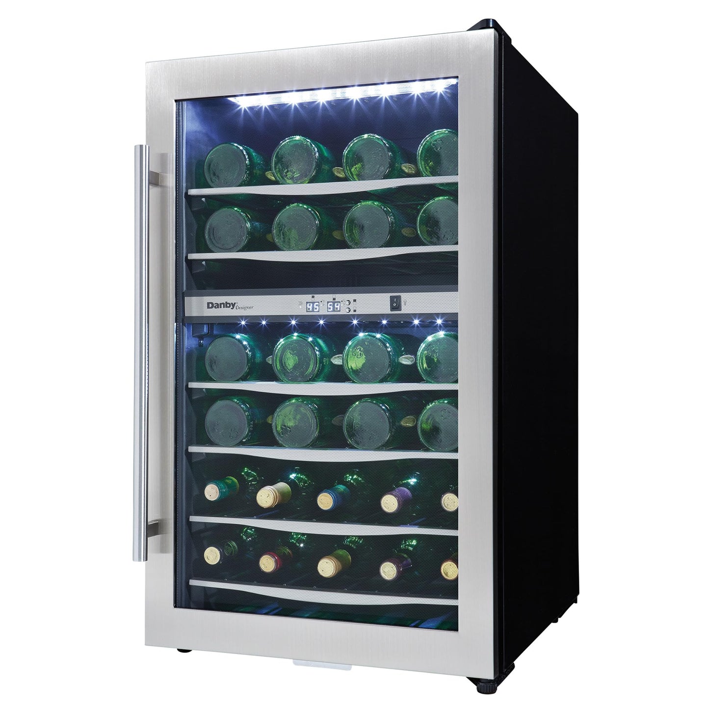 Danby 38 Bottle Free-Standing Wine Cooler in Stainless Steel DWC040A3BSSDD