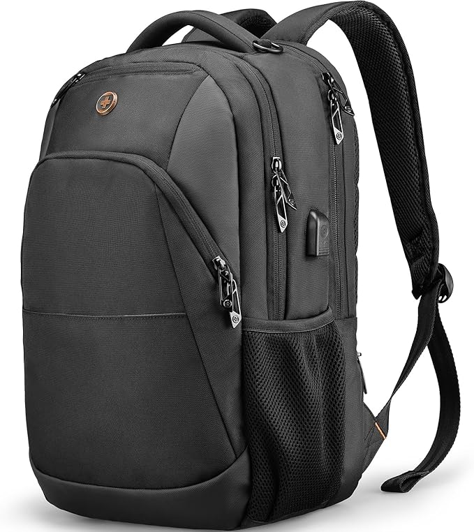 Swissdigital Design Travel Laptop Backpack, College Laptops Backpack with USB Charging Port for Men and Women Fits 16 Inch...