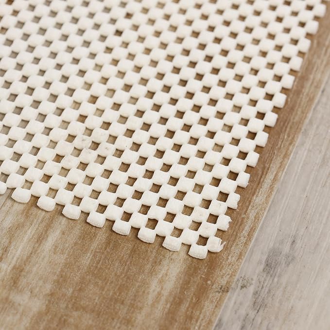 Superior Rio Reversible Rug Pad, Non-Slip, Non-Skid, Thick Mesh Design, Floor Protector, Padding, Furniture Gripper Mat, Slide Stopper, Foam Grip, Polymer Coated Polyester, 6' x 9', Cream