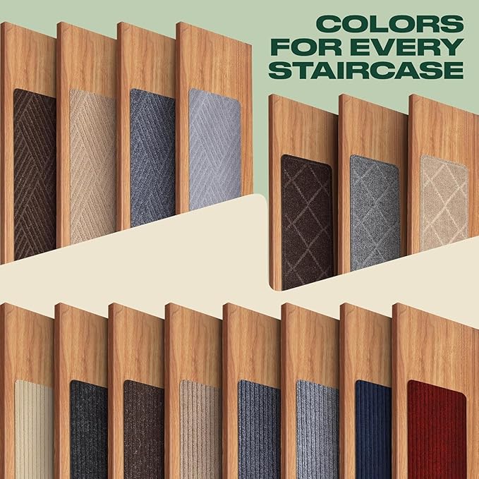 MBIGM Non-Slip Carpet Stair Tread Mat 30" x 30" Landing Rug-Matching Mat Non-Skid Safety Rug Slip Resistant - Light Gray
