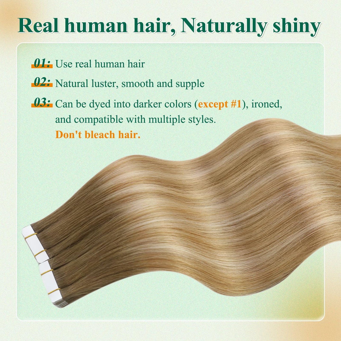 Tape in Hair Extensions Human Hair Blonde Balayage Tape in Extensions Human Hair Brown Ombre Honey Blonde Mixed Platinum Blonde