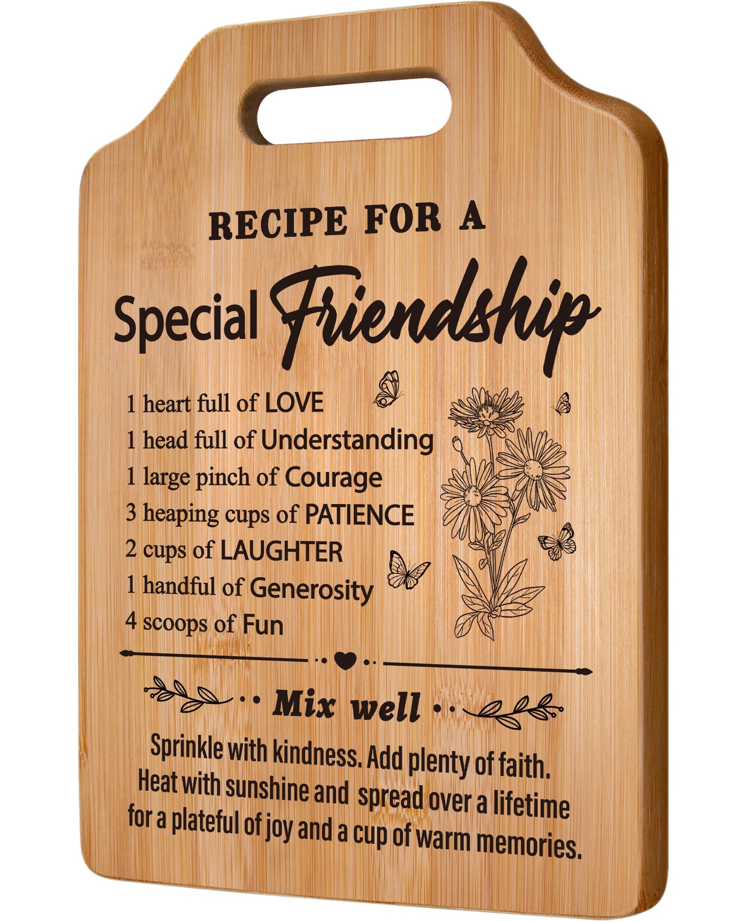 Milcier Friendship Gifts for Women, Birthday Gifts for Women Friendship, Unique Best Friends Cutting Board, Best Friend Christmas Gifts for Woman, Bestie, BFF