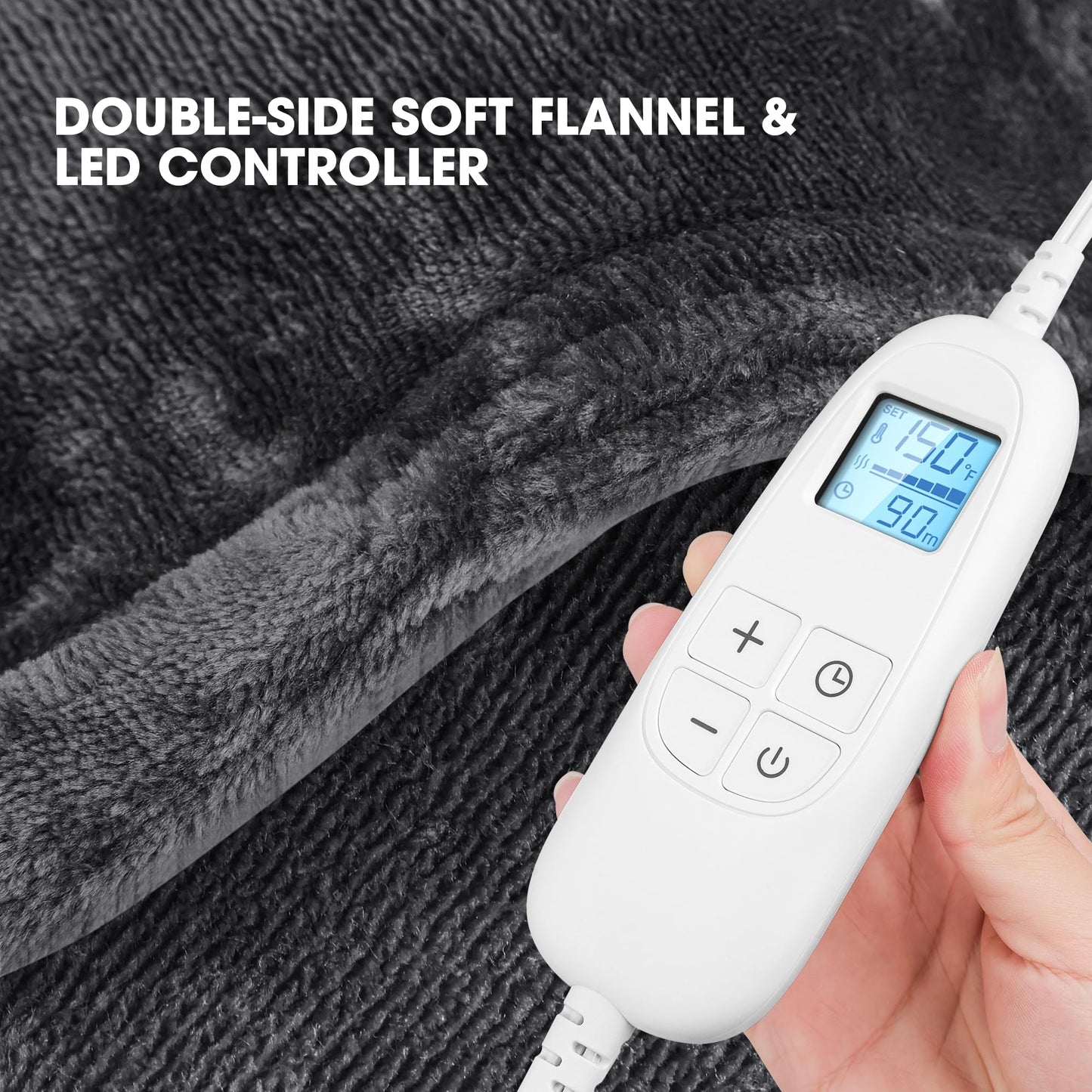 Heating Pad for Neck and Shoulders and Back Pain Relief, FLUFFYWARMTH Birthday Gifts for Women Men Mom Dad Elderly, Self Care Gifts for Her Him Wife Husband, Cozy 24"x33" Large Electric Heating Pad