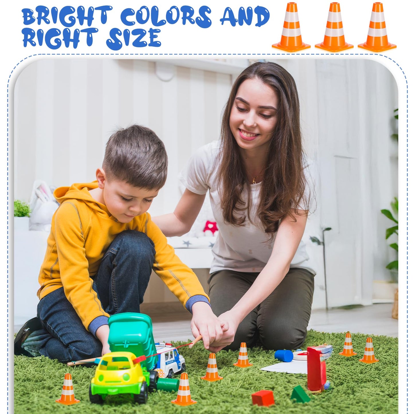 30 PCS Mini Traffic Cones, 1" Mini Orange Cones Roadblock Signs, Small Construction Cone Orange Traffic Caution Signs for Sports Training Micro Landscape Sand Table