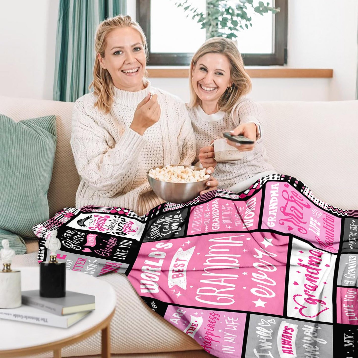 PVDSAVE Birthday Gifts for Grandma from Granddaughter - Christmas Mothers Day Birthday Gifts for Grandma from Grandchildren - Great Grandmas Gift - Grandmother Nana Gigi Gram Grandmas Blanket 50"x60"
