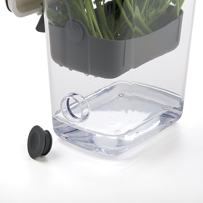 ProKeeper Herb Keeper – White, with Removable Silicone Drain Plug, BPA-Free Plastic